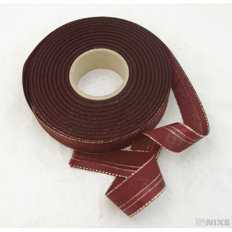 PLÁTNOVÁ STUHA 25mmx25m*BORDOVÁ 036637