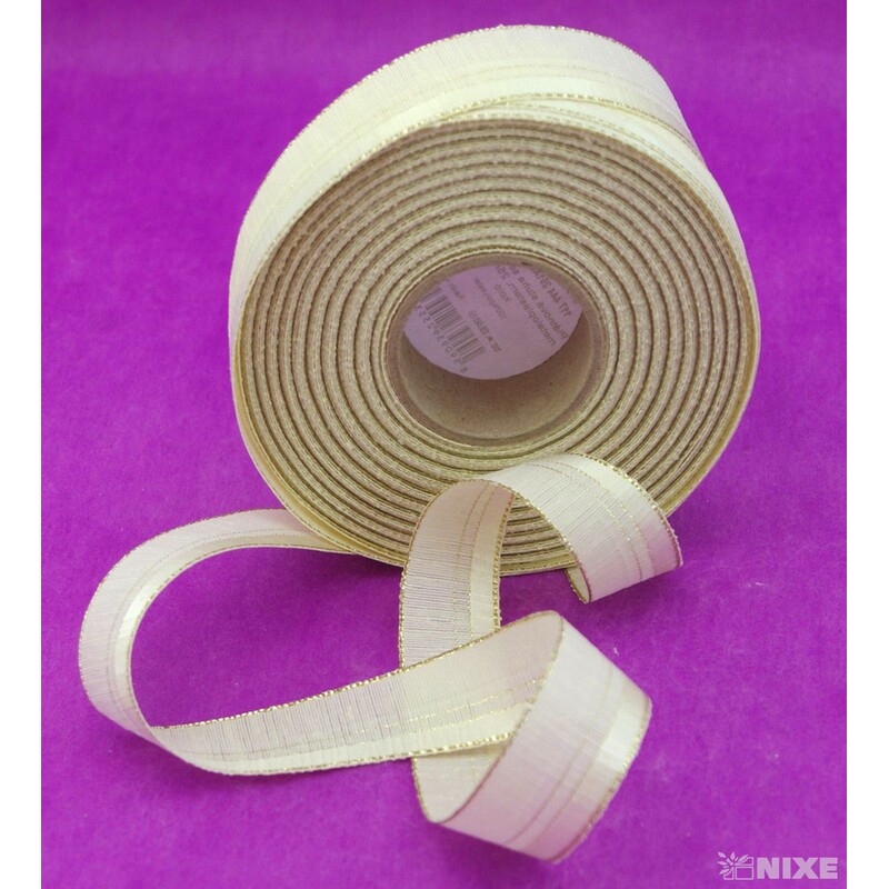 PLÁTNOVÁ STUHA 25mmx25m*ZLATÁ 036101