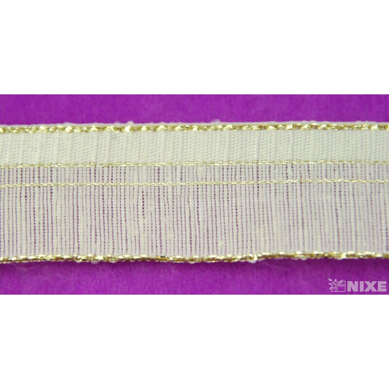 PLÁTNOVÁ STUHA 25mmx25m*ZLATÁ 036101