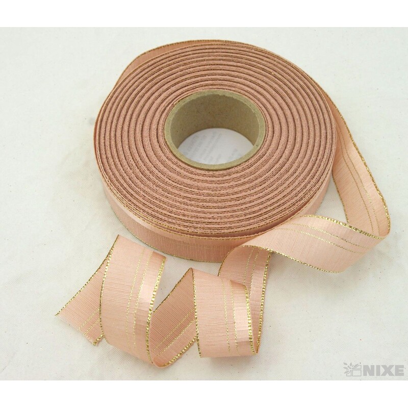 PLÁTNOVÁ STUHA 25mmx25m*RŮŽOVÁ 036602