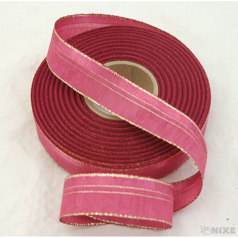 PLÁTNOVÁ STUHA 25mmx25m*STARORŮŽOVÁ 036608