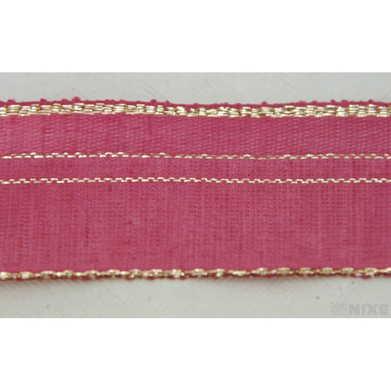 PLÁTNOVÁ STUHA 25mmx25m*STARORŮŽOVÁ 036608