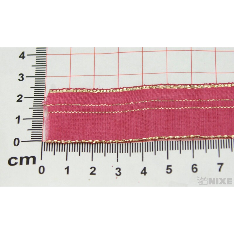 PLÁTNOVÁ STUHA 25mmx25m*STARORŮŽOVÁ 036608