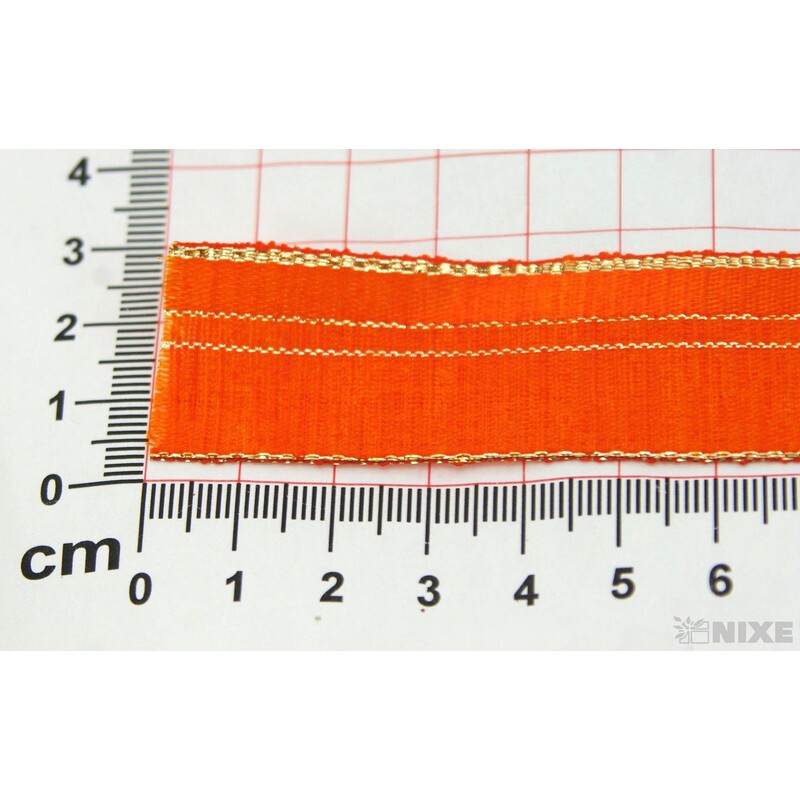 PLÁTNOVÁ STUHA 25mmx25m*ORANŽOVÁ 036617