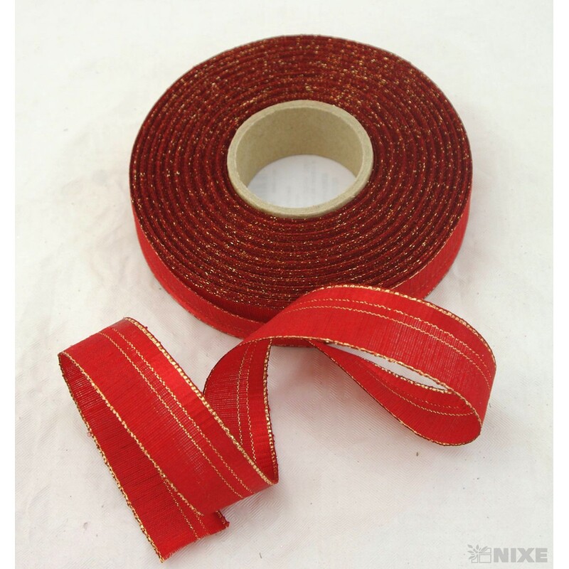 PLÁTNOVÁ STUHA 25mmx25m*ČERVENÁ 036620