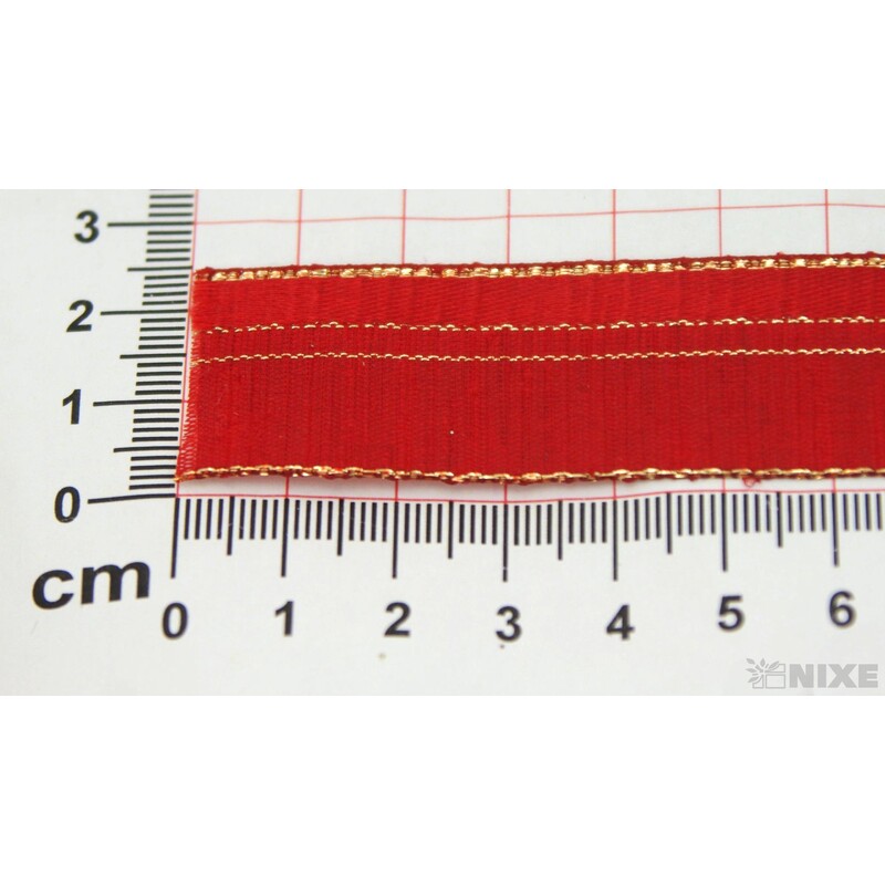 PLÁTNOVÁ STUHA 25mmx25m*ČERVENÁ 036620