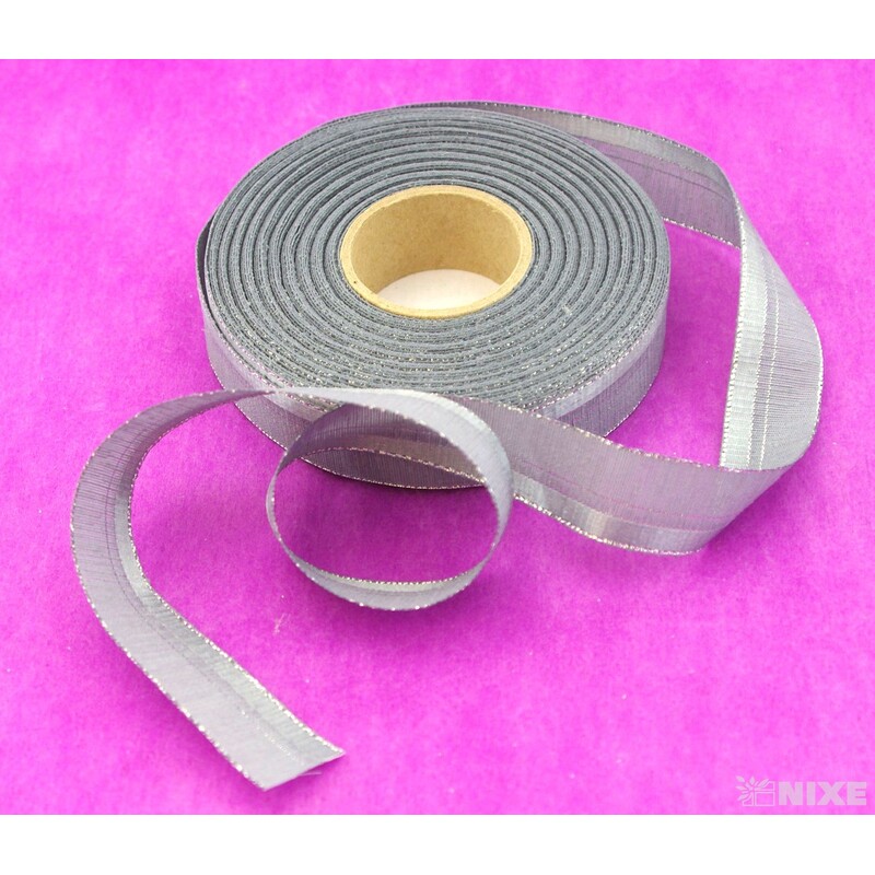 PLÁTNOVÁ STUHA 25mmx25m*ŠEDÁ 036802