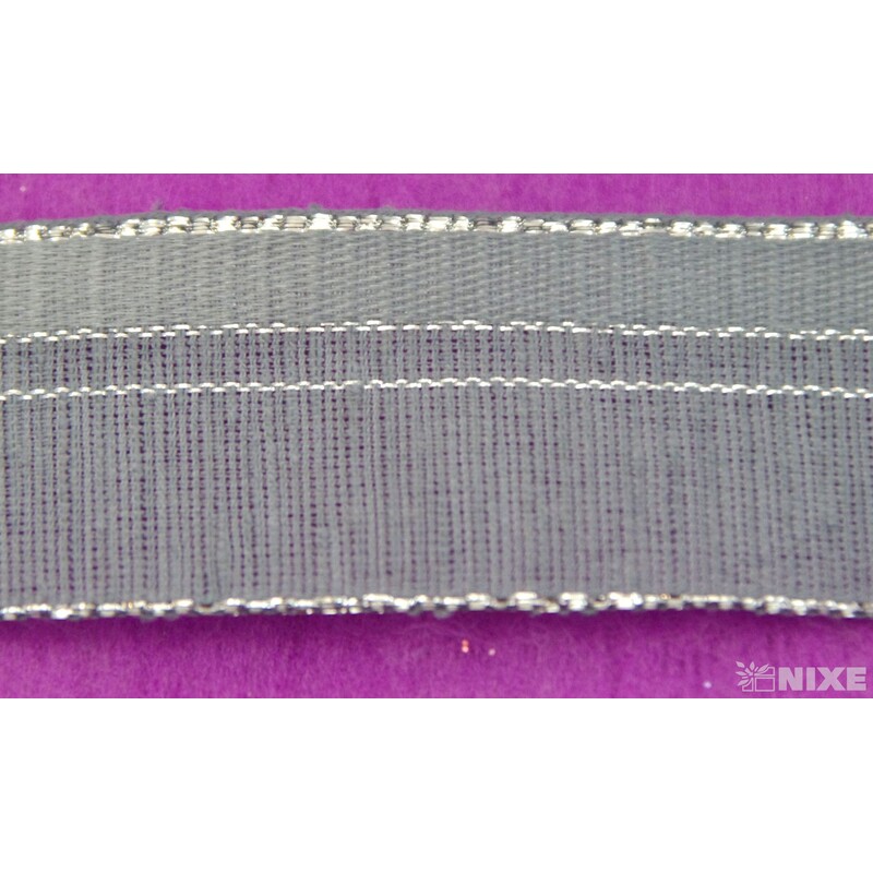 PLÁTNOVÁ STUHA 25mmx25m*ŠEDÁ 036802