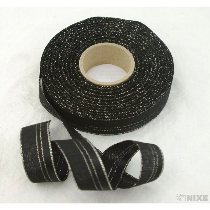PLÁTNOVÁ STUHA 25mmx25m*ČERNÁ 036900