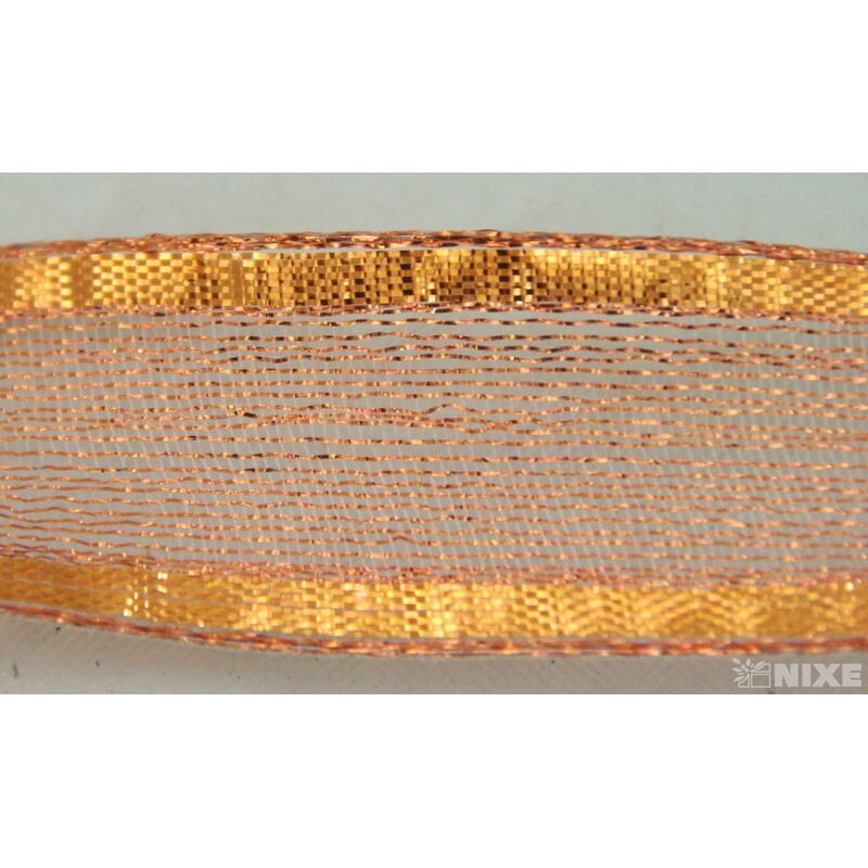 PLÁTNOVÁ STUHA 25mmx25m*MĚDENÁ 390804