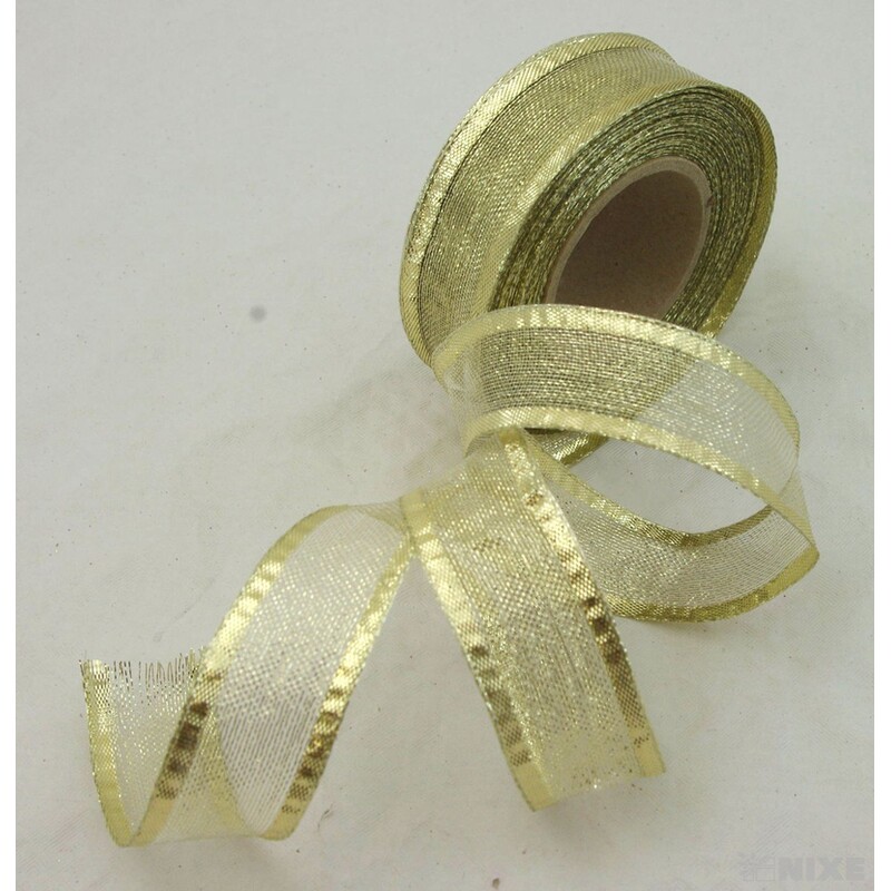 PLÁTNOVÁ STUHA 25mmx25m*ZLATÁ 390801