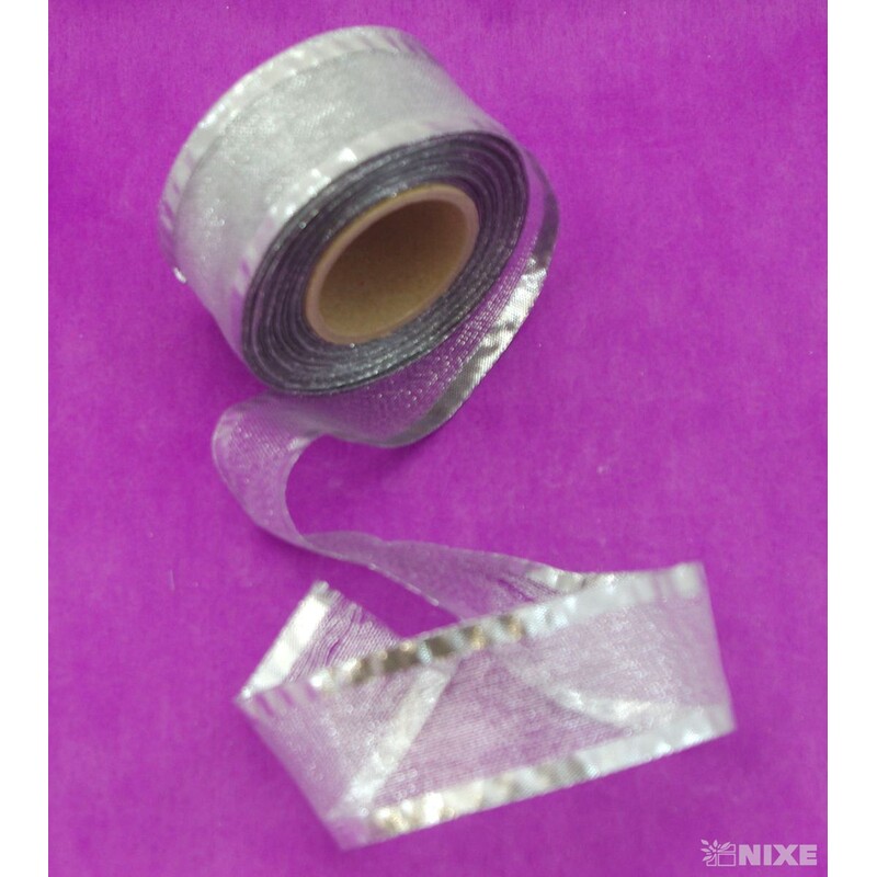 PLÁTNOVÁ STUHA 40mmx25m*STŘÍBRNÁ 390802