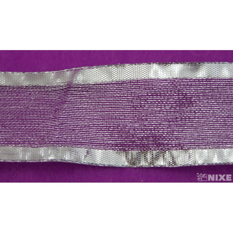 PLÁTNOVÁ STUHA 40mmx25m*STŘÍBRNÁ 390802