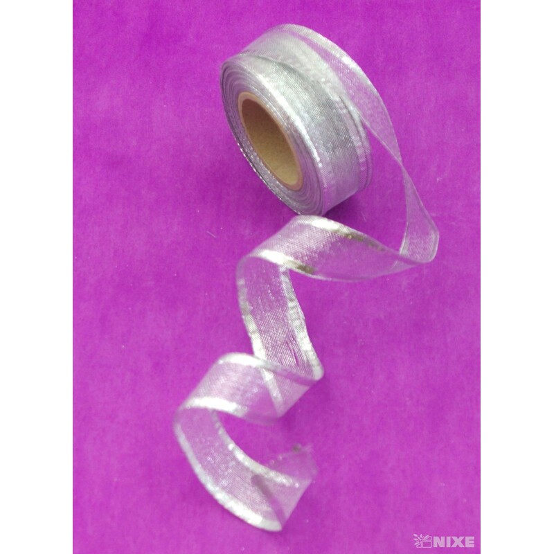 PLÁTNOVÁ STUHA 25mmx25m*STŘÍBRNÁ 390802