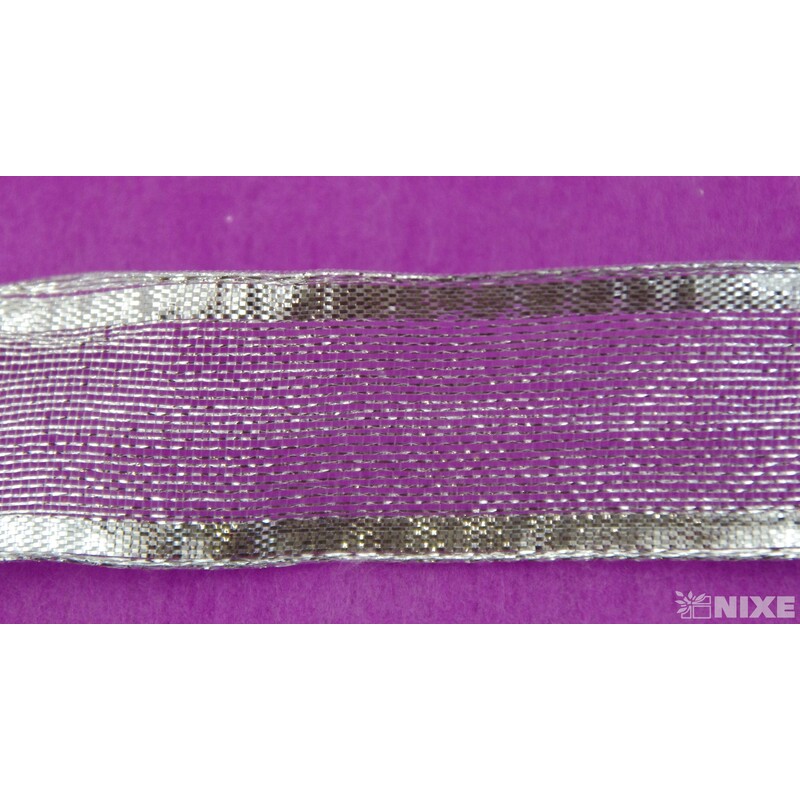 PLÁTNOVÁ STUHA 25mmx25m*STŘÍBRNÁ 390802