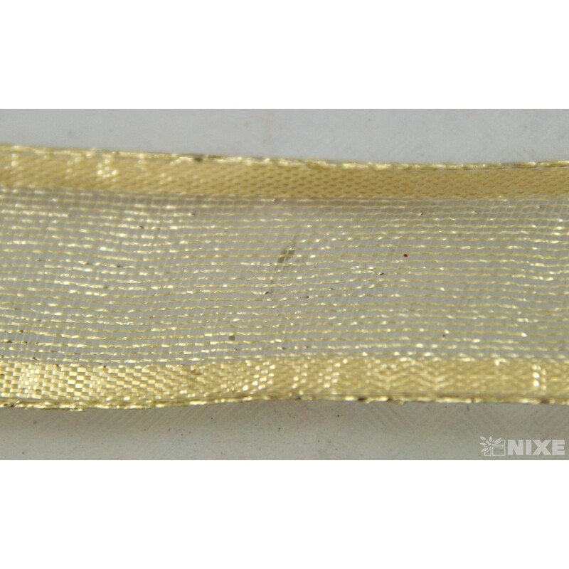 PLÁTNOVÁ STUHA 25mmx25m*ZLATÁ TM. 390803