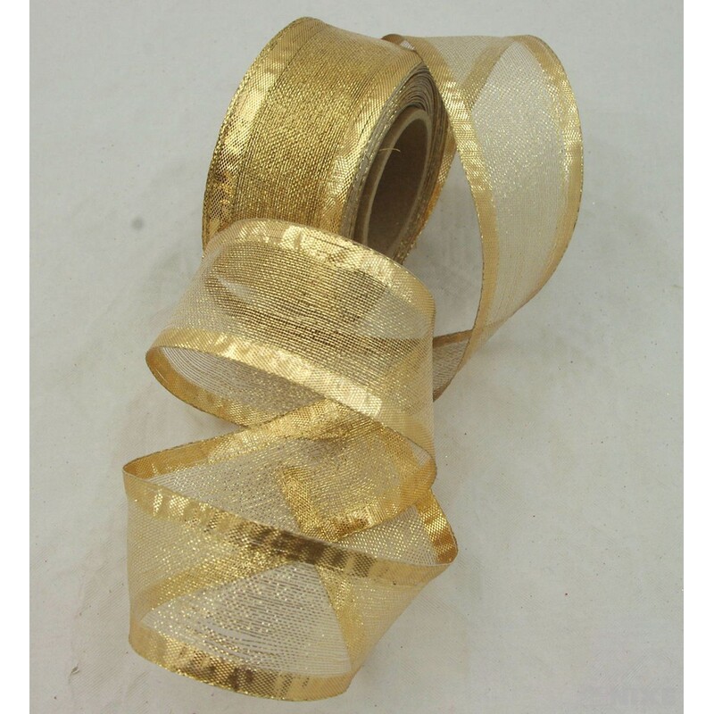 PLÁTNOVÁ STUHA 40mmx25m*ZLATÁ TM. 390803