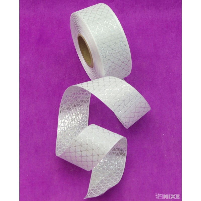 PLÁTNOVÁ STUHA 40mmx25m*BÍLÁ 036100