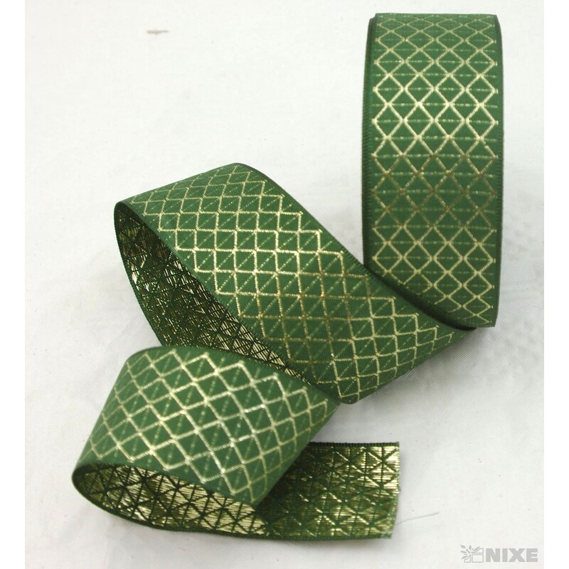 PLÁTNOVÁ STUHA 40mmx25m*ZELENÁ 036322