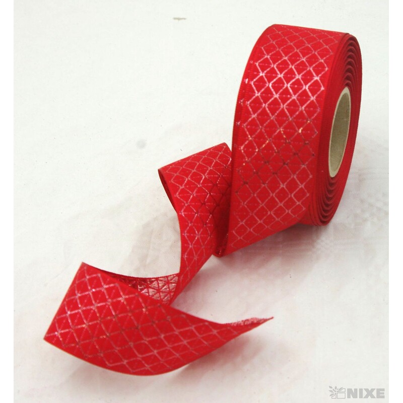 PLÁTNOVÁ STUHA 40mmx25m*ČERVENÁ 036650