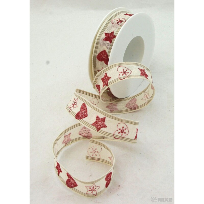 CELINA 66272 25mmx20m*KRÉMOVÁ+ČERVENÁ 123