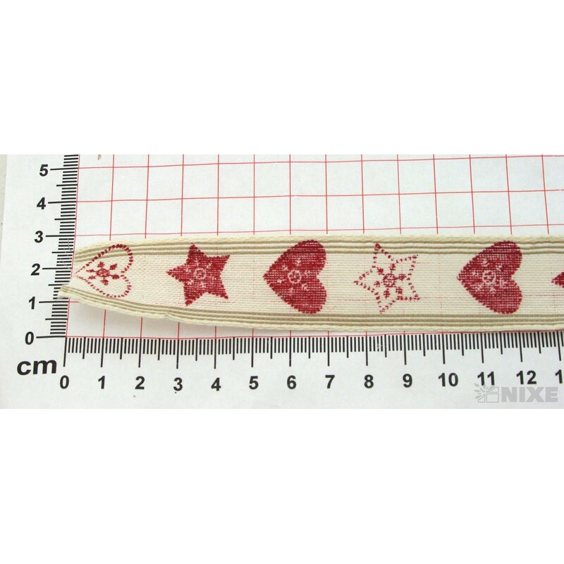 CELINA 66272 25mmx20m*KRÉMOVÁ+ČERVENÁ 123