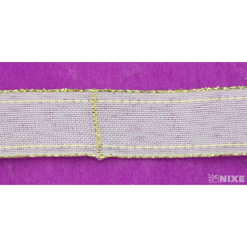 ROSALINE 1184 25mmx20m*KRÉMOVÁ+ZLATÁ 101