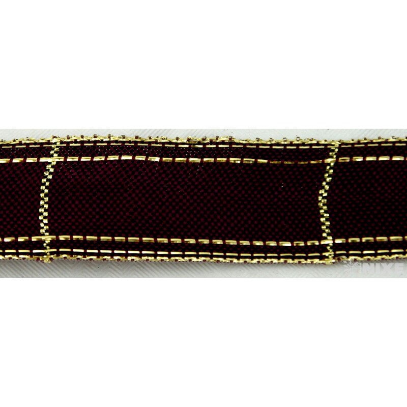 ROSALINE 1184 25mmx20m*BORDOVÁ+ZLATÁ 139