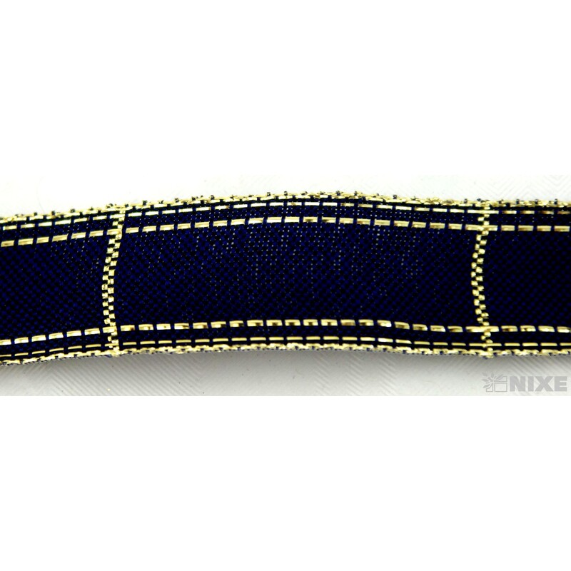 ROSALINE 1184 25mmx20m*MODRÁ TM.+ZLATÁ 120