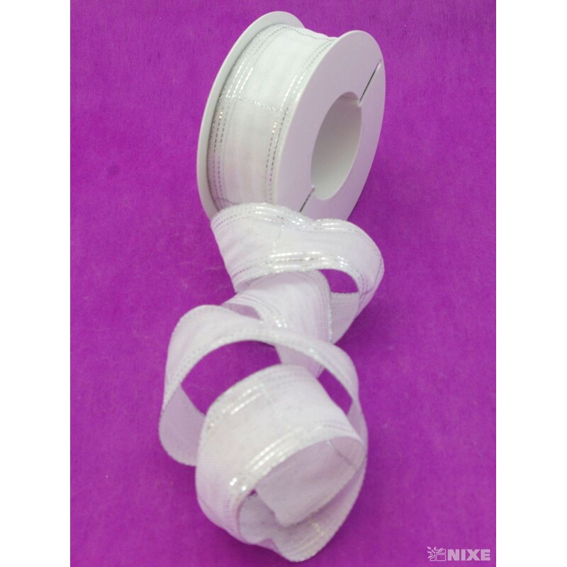 ROSALINE 1184 40mmx20m*BÍLÁ+STŘÍBRNÁ 201