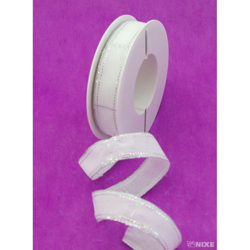 ROSALINE 1184 25mmx20m*BÍLÁ+STŘÍBRNÁ 201