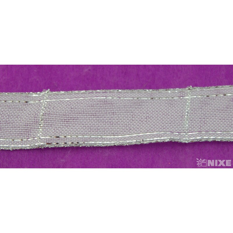 ROSALINE 1184 25mmx20m*BÍLÁ+STŘÍBRNÁ 201