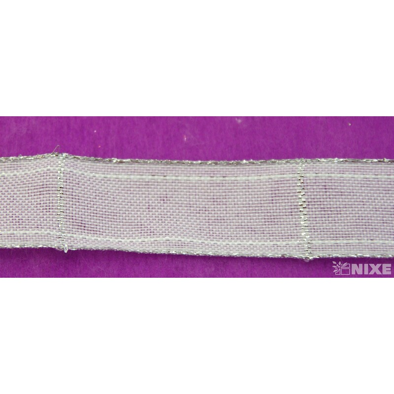 ROSALINE 1184 25mmx20m*BÍLÁ+STŘÍBRNÁ 201