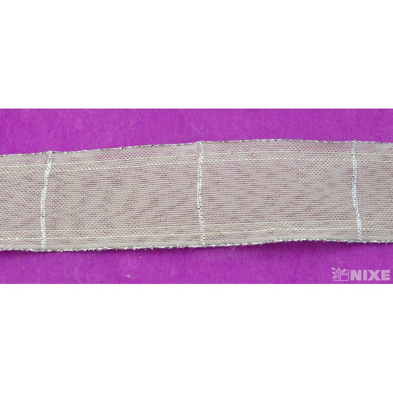 ROSALINE 1184 40mmx20m*PŘÍRODNÍ+STŘÍBRNÁ 203