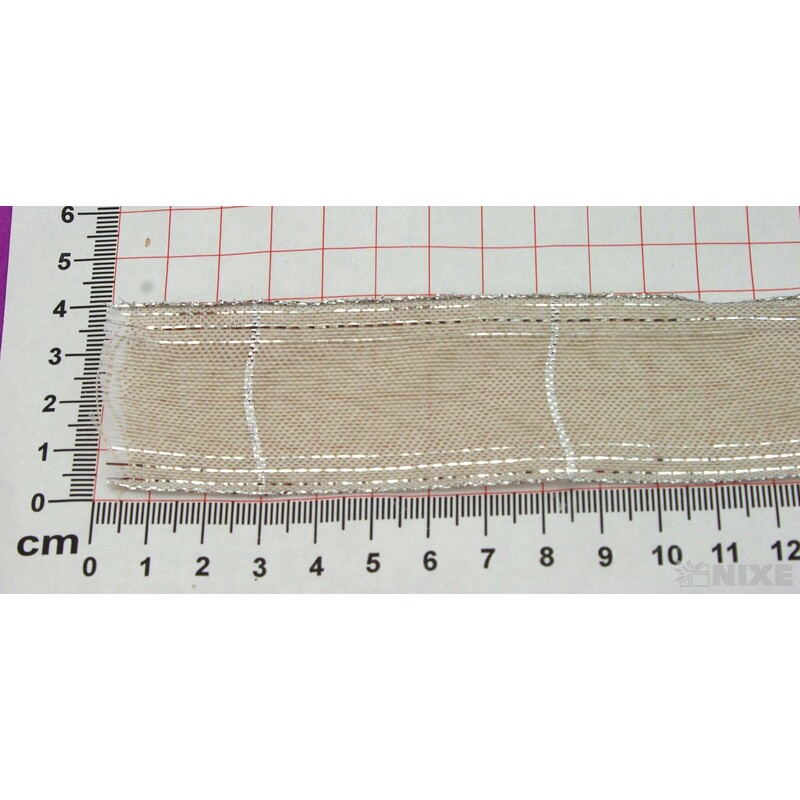 ROSALINE 1184 40mmx20m*PŘÍRODNÍ+STŘÍBRNÁ 203