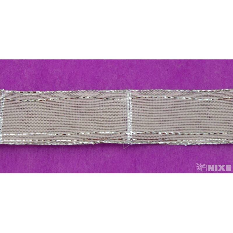 ROSALINE 1184 25mmx20m*PŘÍRODNÍ+STŘÍBRNÁ 203