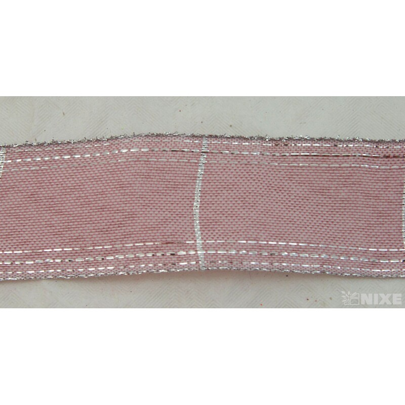 ROSALINE 1184 40mmx20m*RŮŽOVÁ+STŘÍBRNÁ 216