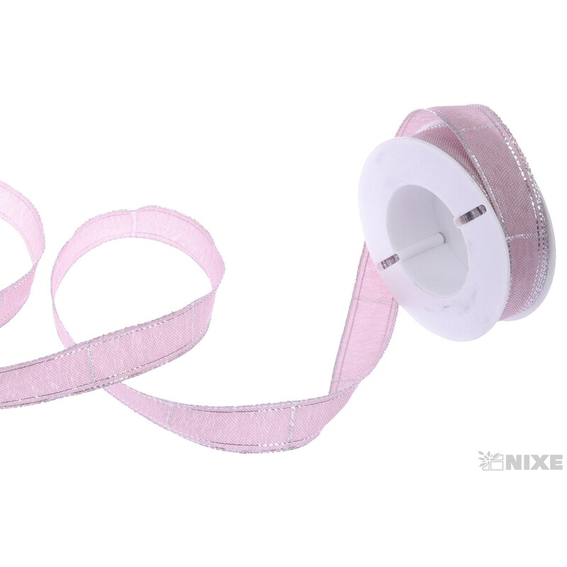 ROSALINE 1184 25mmx20m*RŮŽOVÁ+STŘÍBRNÁ 216