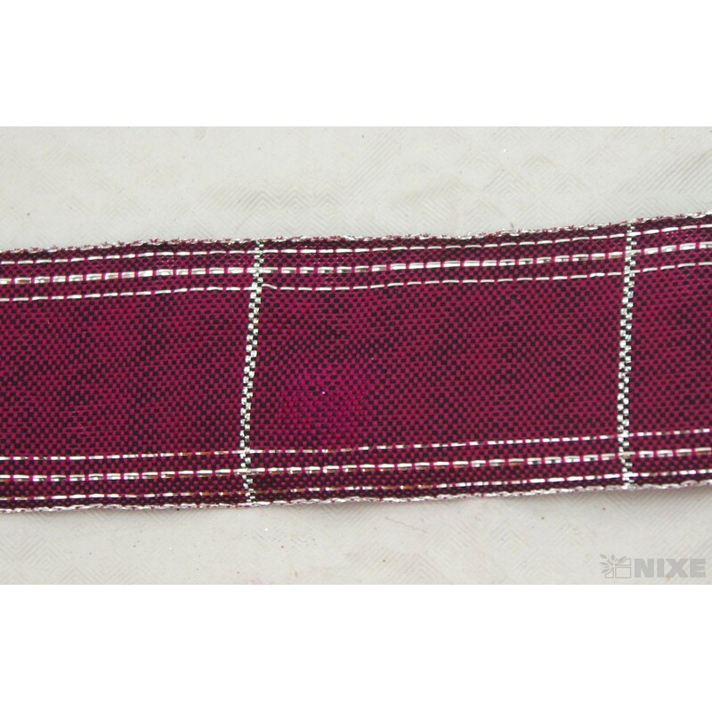 ROSALINE 1184 40mmx20m*BORDOVÁ+STŘÍBRNÁ 254