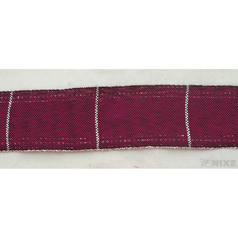 ROSALINE 1184 40mmx20m*BORDOVÁ+STŘÍBRNÁ 254