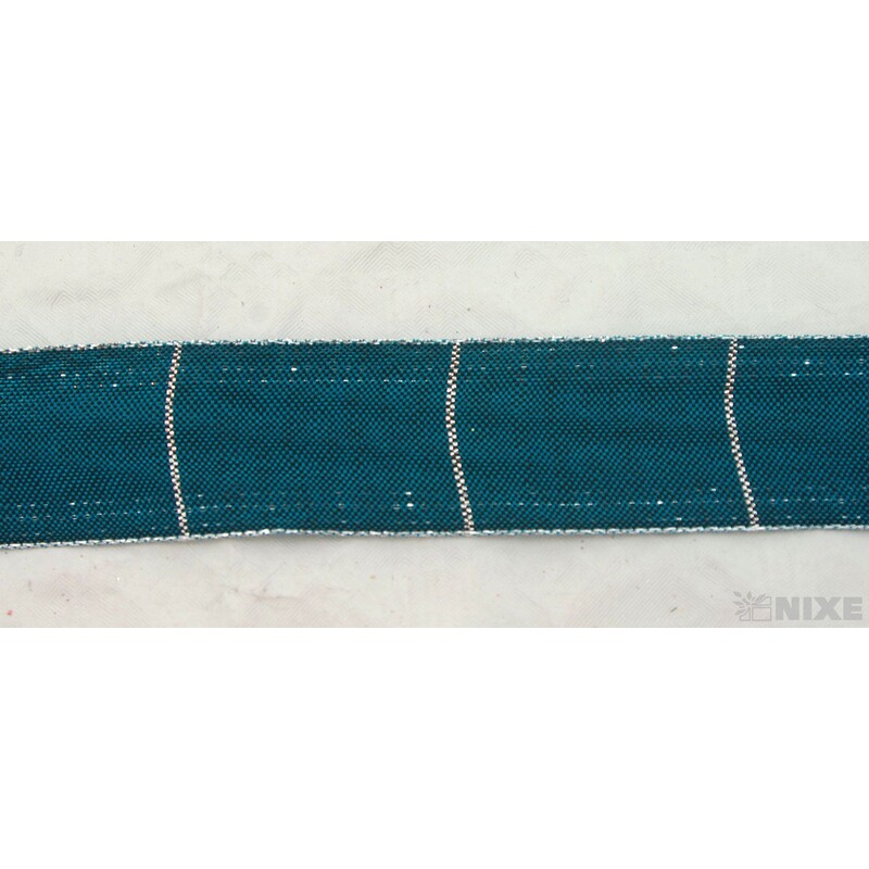 ROSALINE 1184 40mmx20m*TYRKYSOVÁ+STŘÍBRNÁ 270