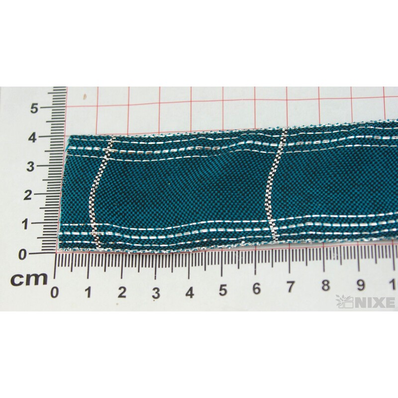 ROSALINE 1184 40mmx20m*TYRKYSOVÁ+STŘÍBRNÁ 270