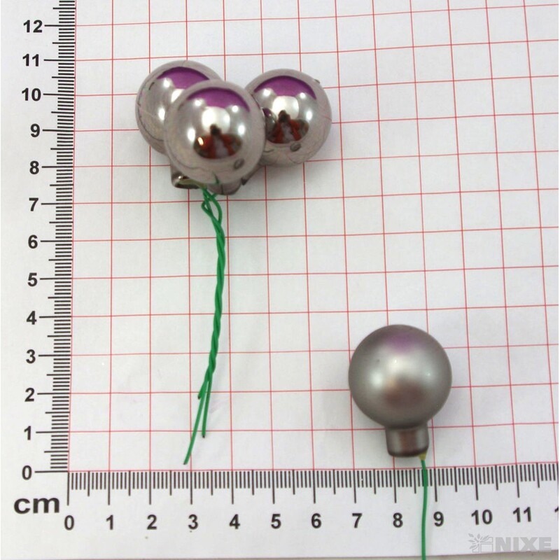 KOULE NA DR. 2,5x10,5cm 144ks*ŠEDÁ