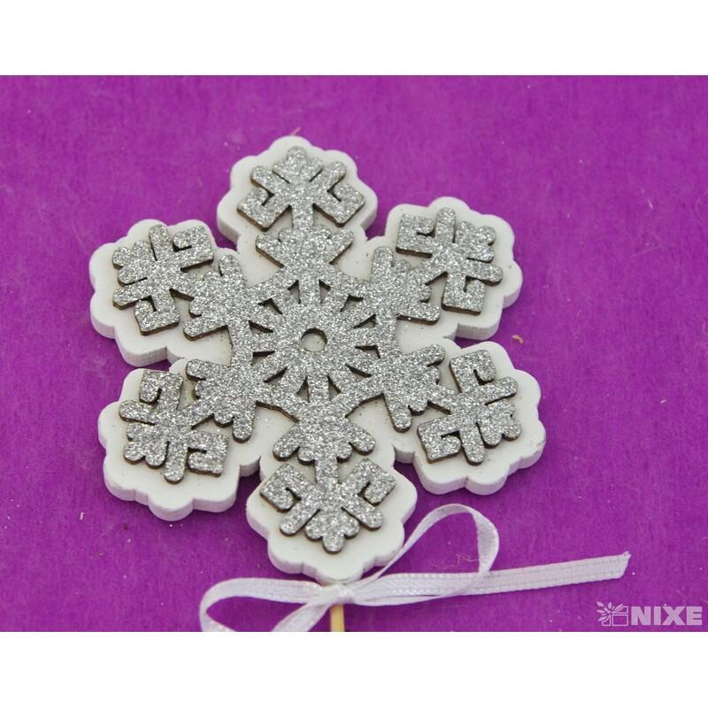 ZÁPICH VLOČKA 7,5x28cm 6ks*STŘÍBRNÁ