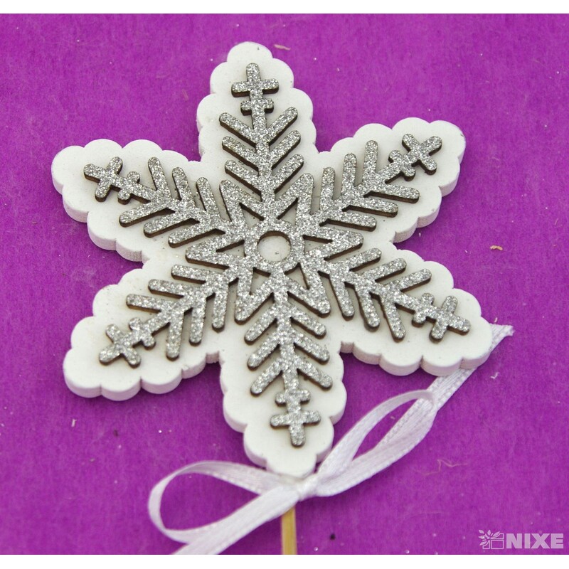 ZÁPICH VLOČKA 7,5x28cm 6ks*STŘÍBRNÁ