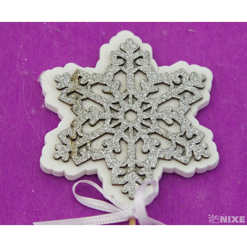 ZÁPICH VLOČKA 7,5x28cm 6ks*STŘÍBRNÁ