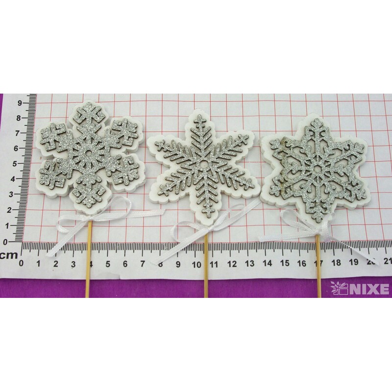 ZÁPICH VLOČKA 7,5x28cm 6ks*STŘÍBRNÁ