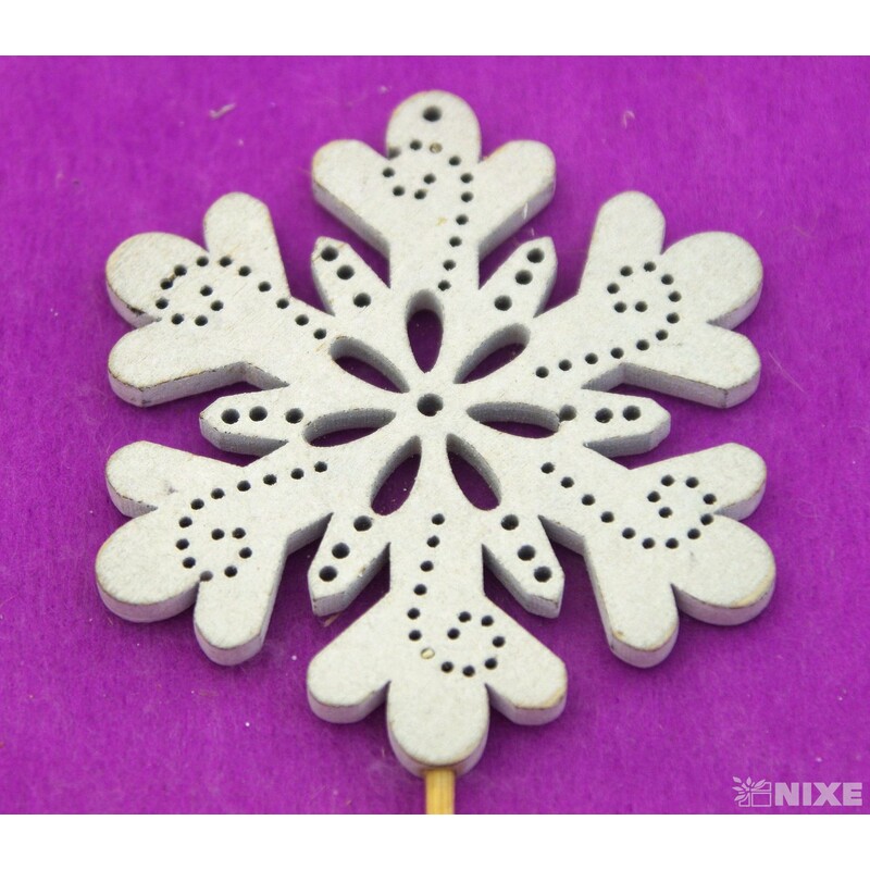 ZÁPICH VLOČKA 7x31cm 6ks*BÍLÁ