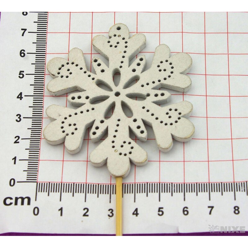 ZÁPICH VLOČKA 7x31cm 6ks*BÍLÁ