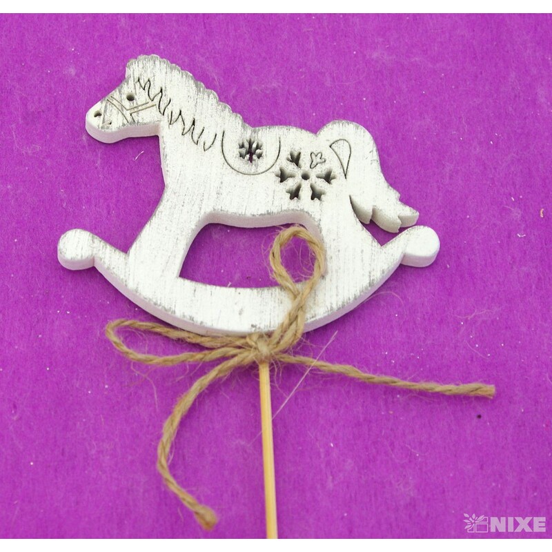 ZÁPICH KONÍK 8x27x6cm 10ks*BÍLÁ